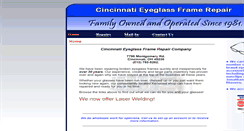 Desktop Screenshot of cincinnatieyeglassframerepair.com