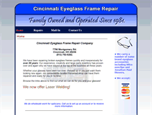 Tablet Screenshot of cincinnatieyeglassframerepair.com